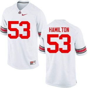 NCAA Ohio State Buckeyes Men's #53 Davon Hamilton White Nike Football College Jersey BRA4145WG